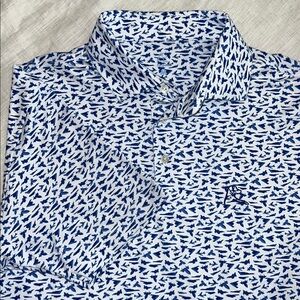 Rhoback Golf Performance Polo Airforce Jet Plane Military Sz Medium